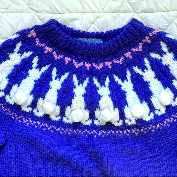 Vintage Handmade Bunny Sweater - Picture 2 of 6